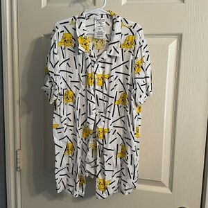 Pokémon Kids size Large button up short sleeve